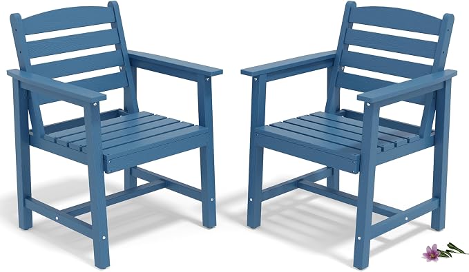 Anbuy Patio HDPE Dining Table Sets, Patio Dining Chairs Set of 2 - Image 9