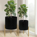 ARNIS Plants Pots with Stand, Unique Mid Century Decorative Metal Flower Pots by ARNIS