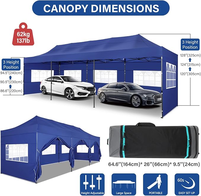 COBIZI 10x30 Pop up Canopy Heavy Duty - Image 6