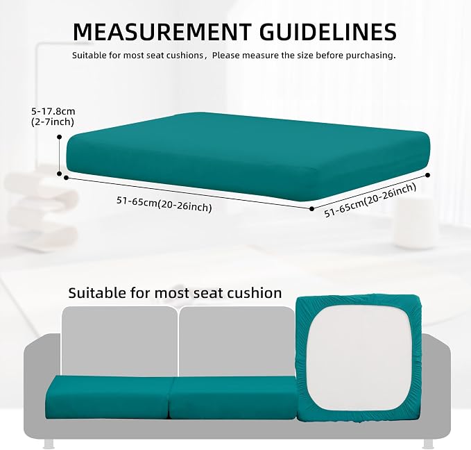 12Pcs Outdoor Cushion Covers, Patio Cushion Covers, Stretch Elastic Slipcovers - Image 2