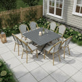 PURPLE LEAF 9 Pieces Outdoor Dining Set Patio Furniture Set by PURPLELEAF
