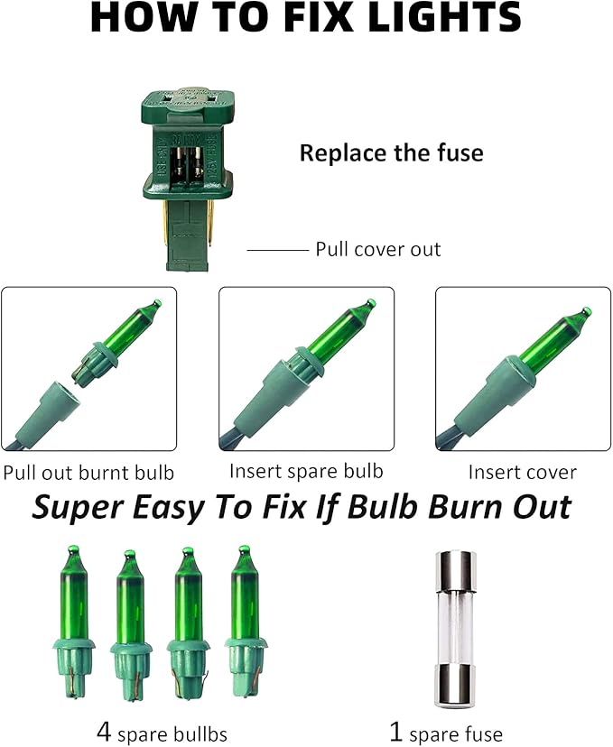 TW SHINE Green St. Patrick's Day Lights, 2 Pack Total 40FT 200 Count - Image 3