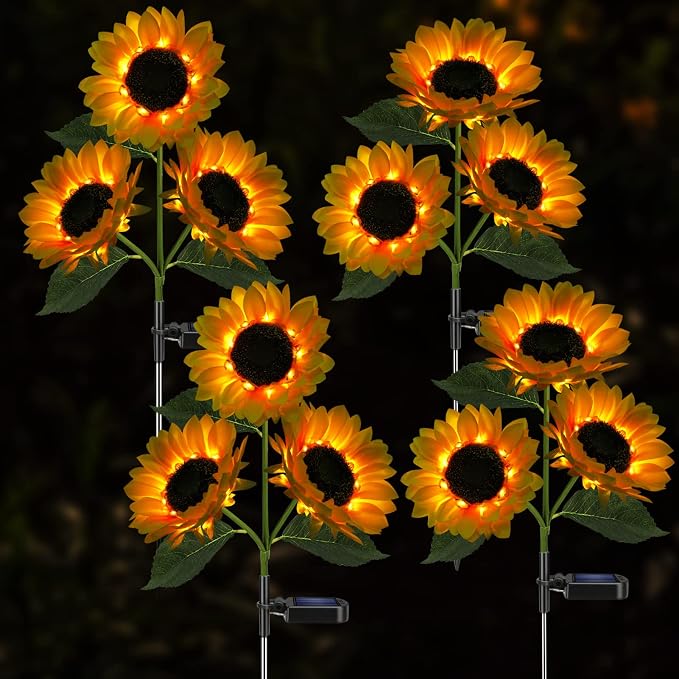 Solar Sunflower Lights, 800mA Solar Garden Light - Image 8