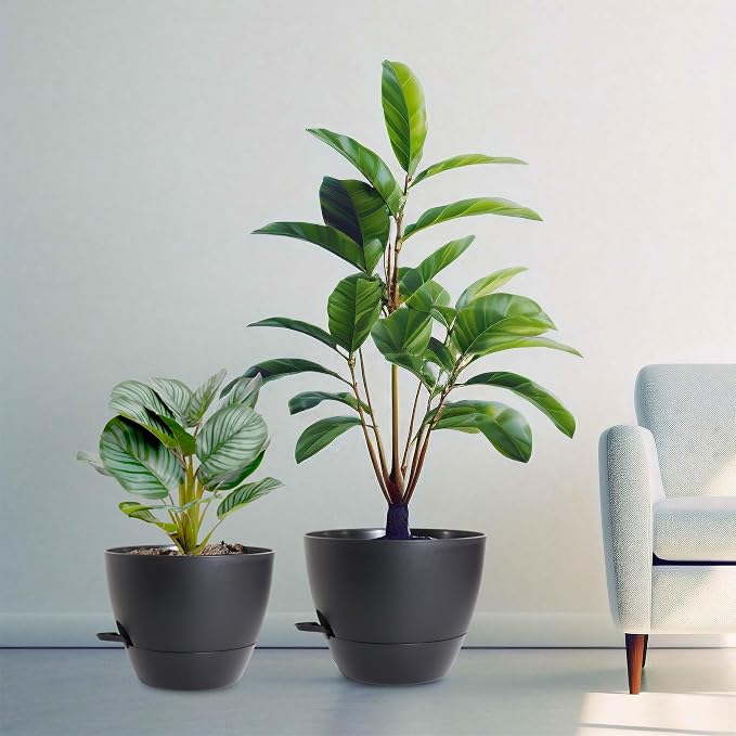 12/10/9 inch Large Self Watering Pots, Plant Pots - Image 7