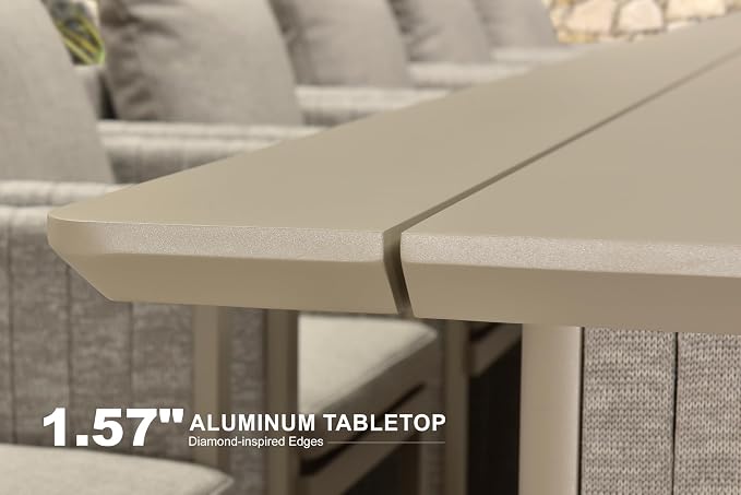 PURPLE LEAF 9-Piece Outdoor Patio Dining Set Modern Large Weather-Resistant - Image 4