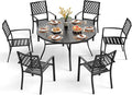 PHI VILLA 7 Pieces Outdoor Round Dining Set by PHIVILLAThepioneerofcomfortablehouseholdsupplies
