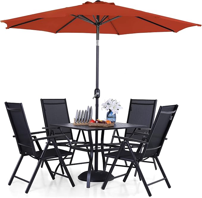 PHI VILLA Outdoor Patio Dining Set by PHIVILLAThepioneerofcomfortablehouseholdsupplies
