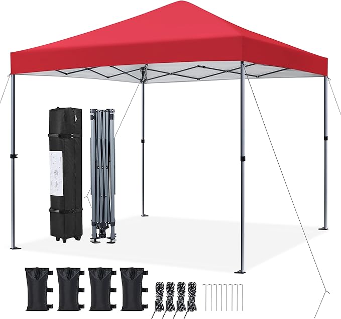 Yaheetech 10x10 1-Person Setup Pop Up Canopy Tent, Instant Portable Commercial by Yaheetech