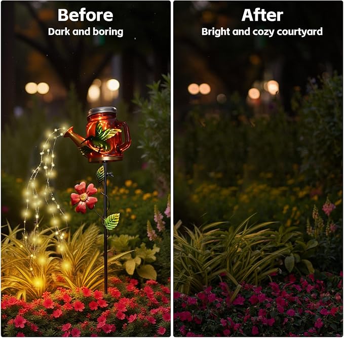 Solar Watering Can Light, Yard Outdoor Decor Lights, IP65 Waterproof, Hanging - Image 7