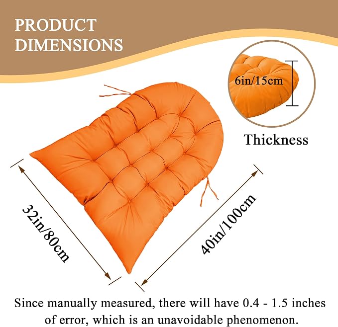 Thicken Egg Chair Cushion Replacement, Outdoor Hammock Swing Cushions - Image 2