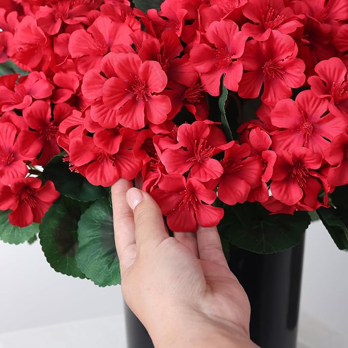 2 Pack Artificial Geranium Flowers Topitary Trees - Image 6