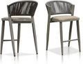 PURPLE LEAF Counter Height Bar Stool Set of 2 Outdoor Stool Chair by PURPLELEAF