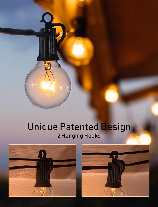 Brightown Outdoor String Lights 30FT G40 Globe Patio Lights - Image 8