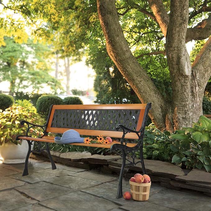 Patio Bench, Outdoor Garden Bench Park Bench, Patio Bench Chair - Image 9