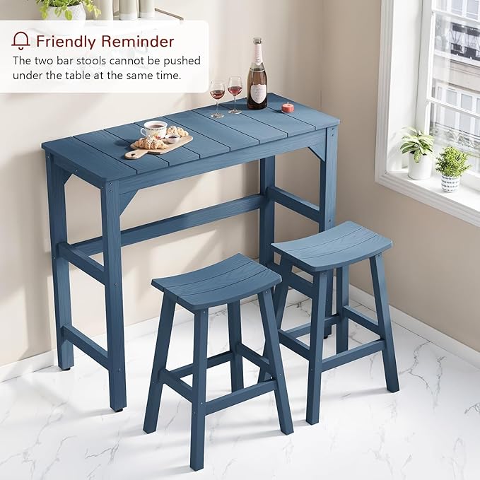 Stoog Patio Bar Table, All-Weather Outdoor Bar Height Table - Image 8