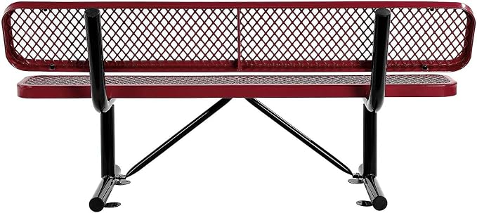 Global Industrial 6'L Heavy Duty Expanded Metal Mesh Bench - Image 7