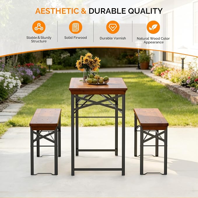 VINGLI 45 Inch Folding Picnic Tables - Image 4