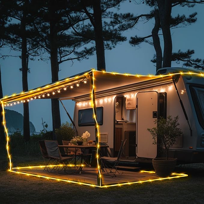 98FT Waterproof 300LEDs Solar Rope Lights, Type C Charging, Remote-Controlled - Image 8