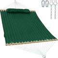 2 Person Hammocks for Outside, Double Quilted Fabric Outdoor Hammock by GafeteOutdoorLiving