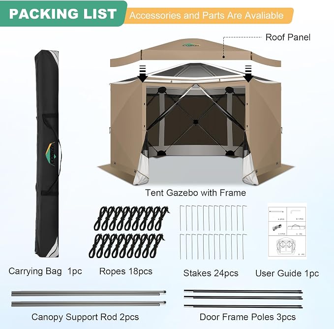 COBIZI 12x12 FT Pop Up Canopy Stargazing Tent, Gazebos On Clearance - Image 4