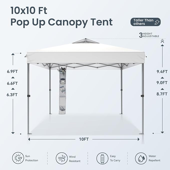 PHI VILLA 10x10 Pop Up Canopy Tent - Image 6
