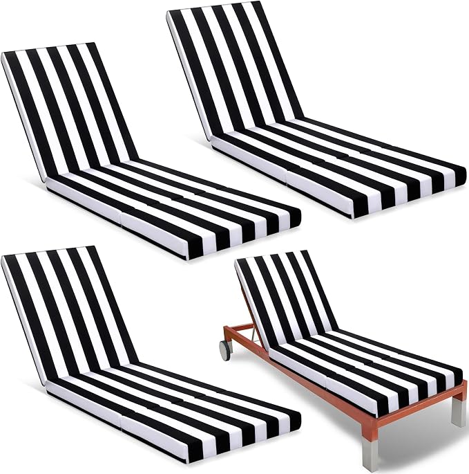 Pinkunn Chaise Lounge Cushion Waterproof Outdoor Lounge Chair Cushions 21 x 72 by Pinkunn