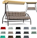 Waterproof Porch Swing Cushion Replacement, Thick 4" 2–3 Seat Outdoor Swing by RUFXIEZW