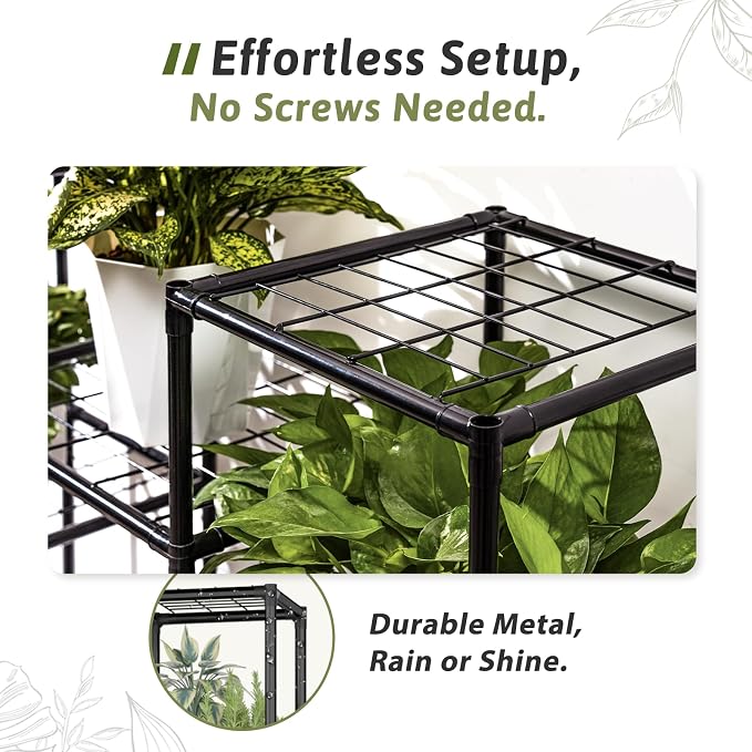 Metal Plant Stand Outdoor 63" Tall Plant Shelf - Image 5