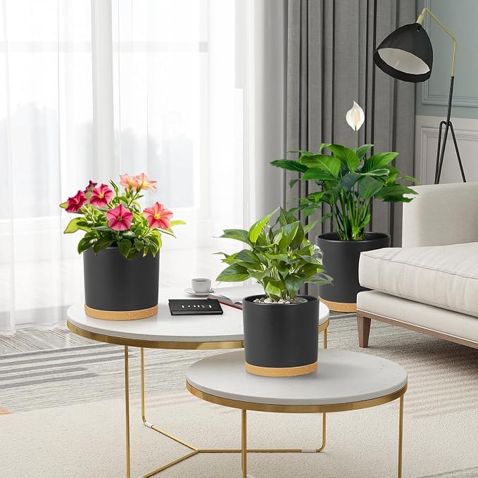 8/7/6 inch Flower Pots, 3 Pack Cylinder Plant Pots - Image 7