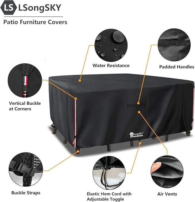 Outdoor Furniture Covers Waterproof, 600D Heavy Duty Patio Furnitures Covers - Image 4
