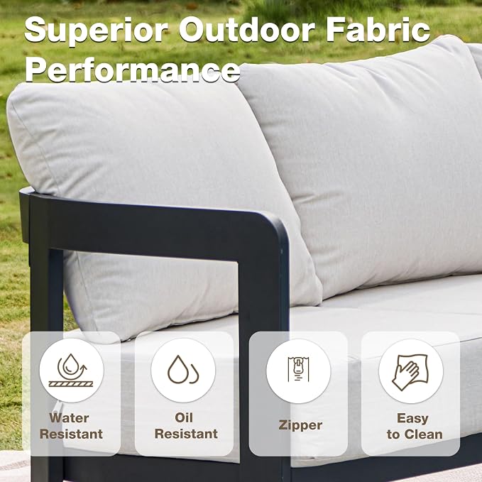 Outdoor Furniture Set, Metal Patio Conversation Set - Image 5