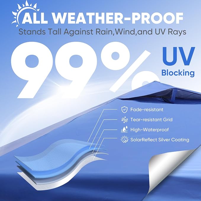 Sekey 10x10 Pop Up Canopy with 4 Sidewalls, One Push Setup Instant Outdoor - Image 4