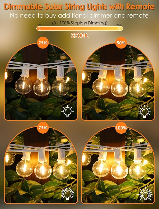 50FT Solar String Lights Outdoor - Image 4