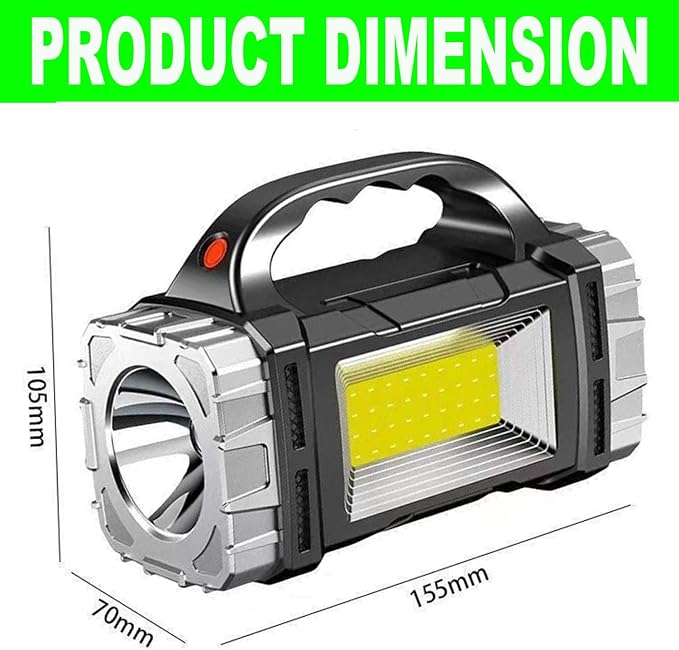 SUYOOULIN Solar Rechargeable LED Soptlight Flashlight, Super Bright 7000LM - Image 8