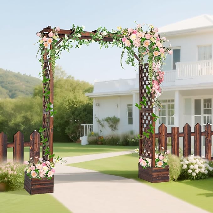 VINGLI Wooden Garden Arbor - Image 2