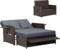 HAPPYGRILL Patio Rattan Wicker Daybed by HAPPYGRILL