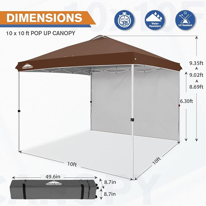 EAGLE PEAK Commercial Canopy 10x10 Pop Up Canopy Tent - Image 3