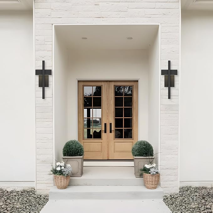 LamQee Modern Outdoor Wall Lights 3000K Integrated LED Outdoor Wall Sconces - Image 9