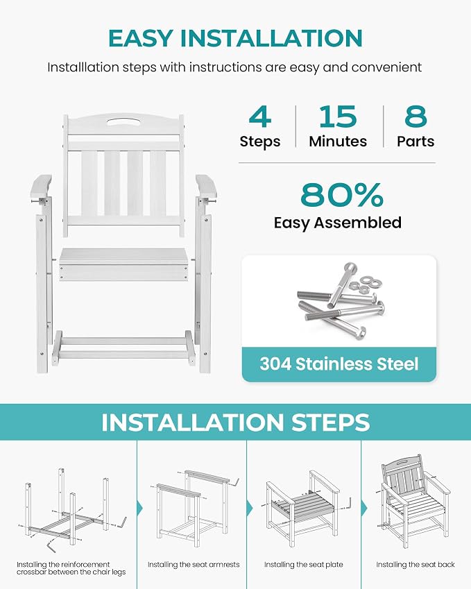 Outdoor Patio Dining Chair - Image 6