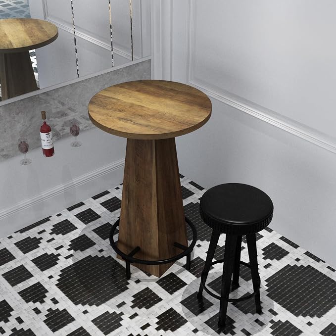 Tall Round Bar Table, Bar Heigh Pub Table, 23.62 inch Outdoor PubTable - Image 4