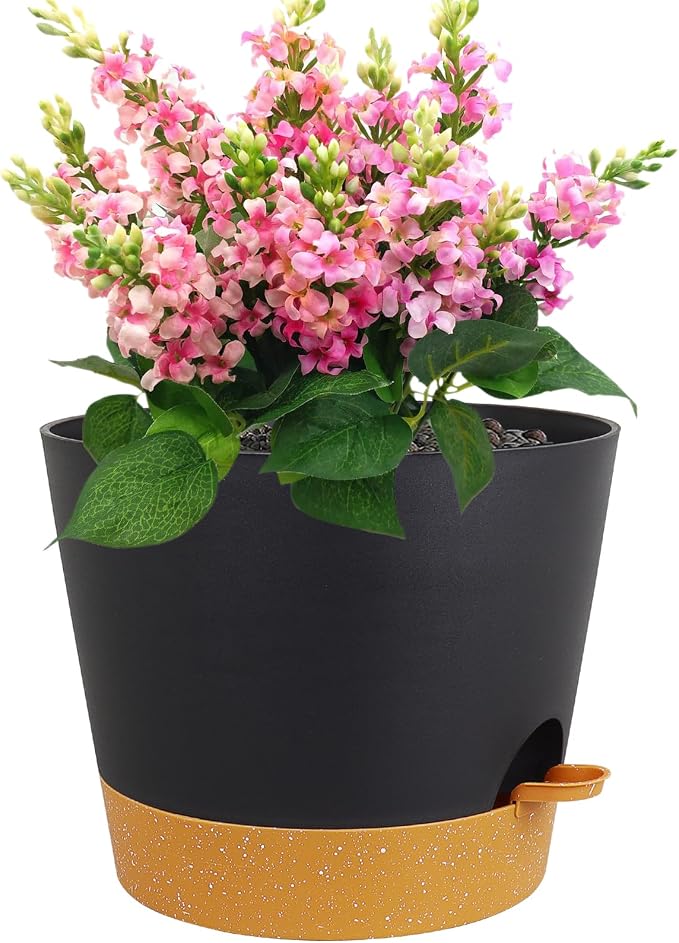 12 inch Large Self Watering Pots, Plant Pots by Meowell