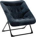 HollyHOME X-Large Saucer Chair, Comfy Oversized Folding Chair, Faux-Fur Reading by HollyHOME