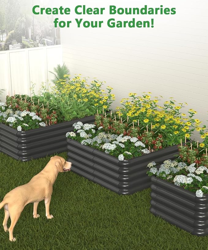 3.0x1.8x1.0ft Raised Garden Bed Kit, Rustproof PP Material Garden Box, Flower - Image 6