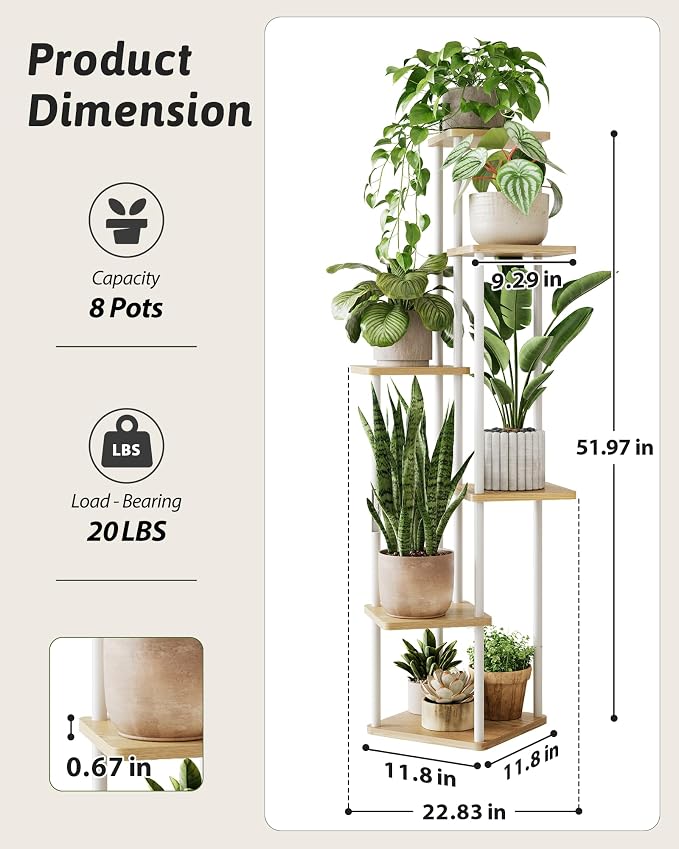 Tall Plant Stand Indoor 6 Tiered Plant Shelf - Image 2