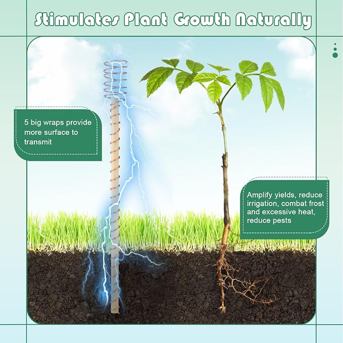 18 Pcs Electroculture Plant Stakes 12 Inches Long Copper Garden Stakes - Image 3