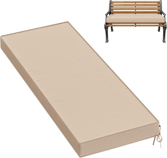 Premium Outdoor Bench Cushions for Patio Furniture 3.5inches Memory Foam Bench by Pakunoda