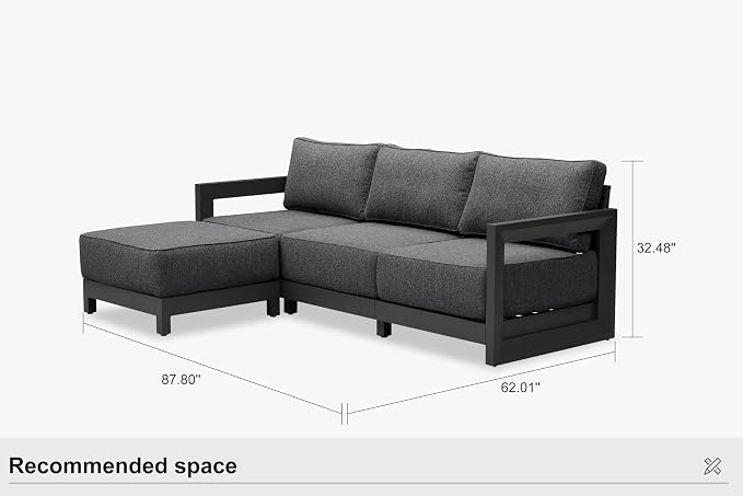 PURPLE LEAF Patio Furniture Set L-Shaped Outdoor Couch - Image 9
