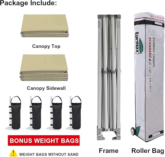 Eurmax USA 10'x10' Pop-up Canopy Tent Commercial Instant Canopies - Image 8