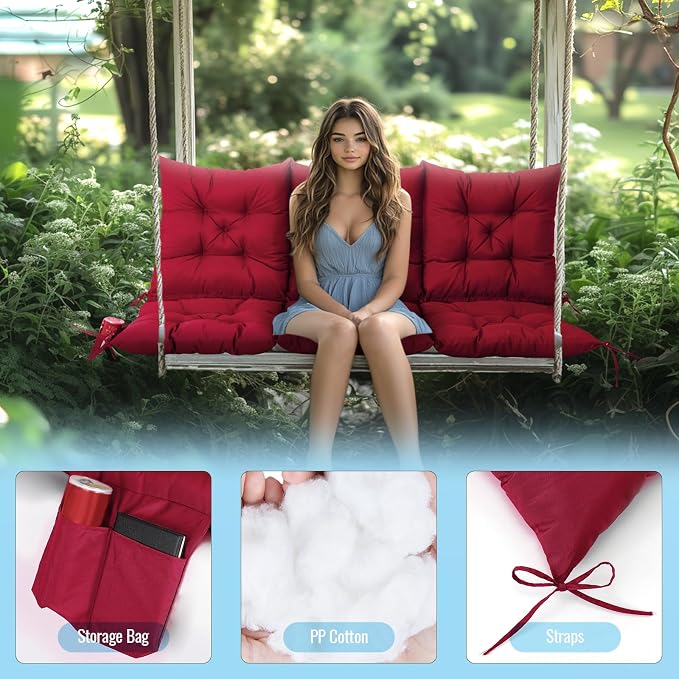 NACATIN 3 Seat Cushion for Outdoor Swing - Image 4