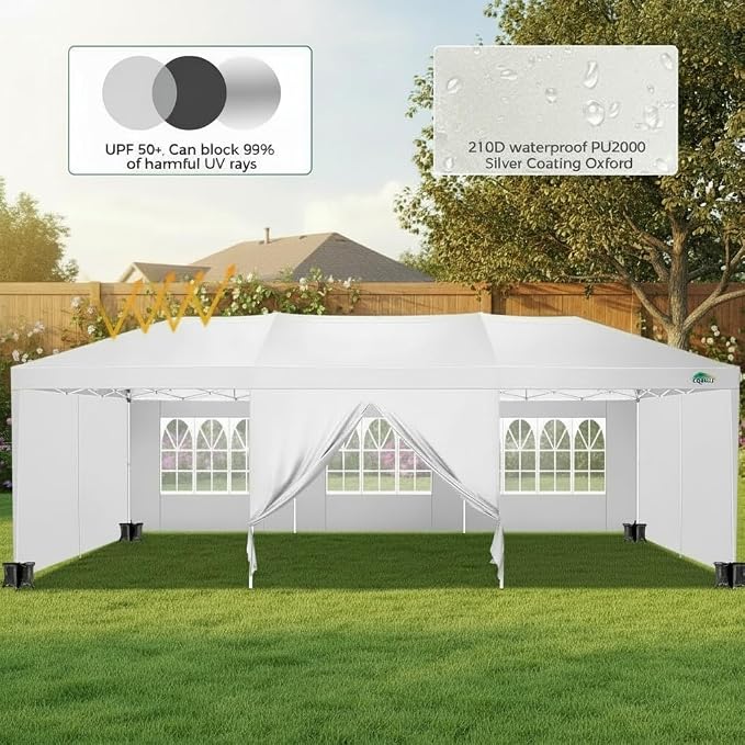 COBIZI 10x30 Pop Up Canopy Tent Commercial Instant Shelter - Image 2